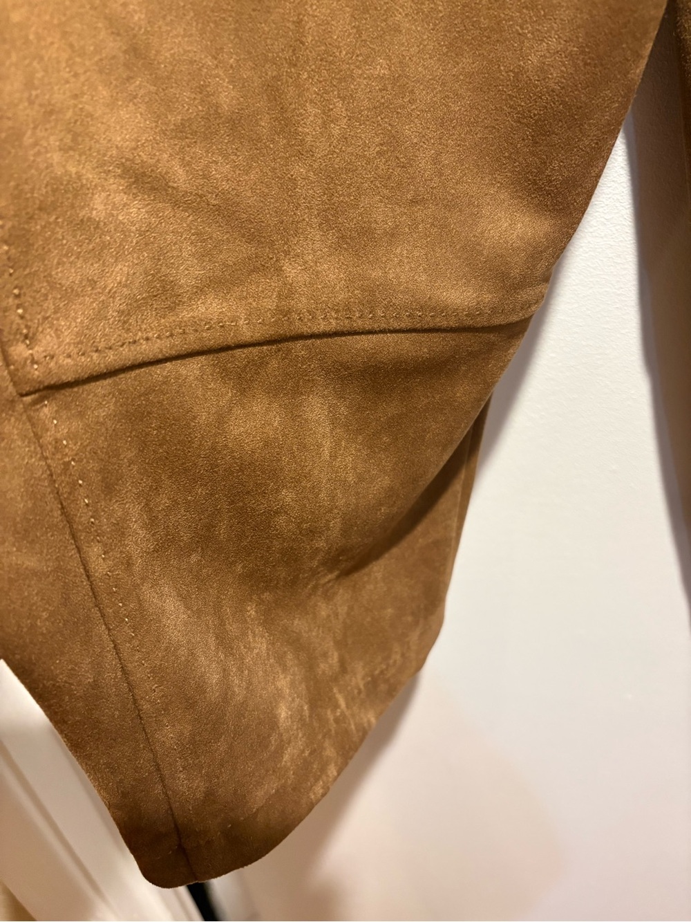 Max Studio Women's Faux Suede Elastic-Waist Pants in Warm Brown - Picture 4 of 5